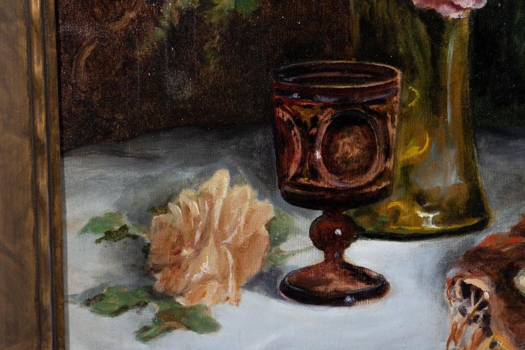 Artwork by Malvin Singer, Title: Still Life with Flowers, Made of Oil on canvas