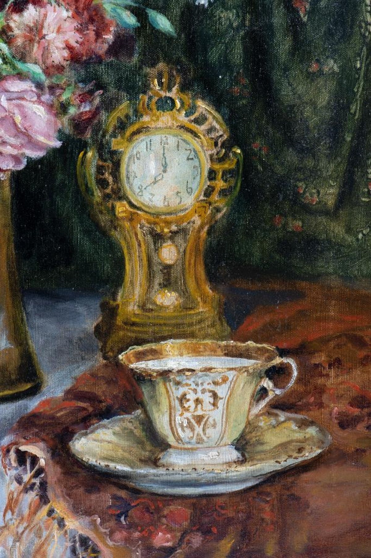 Artwork by Malvin Singer, Title: Still Life with Flowers, Made of Oil on canvas