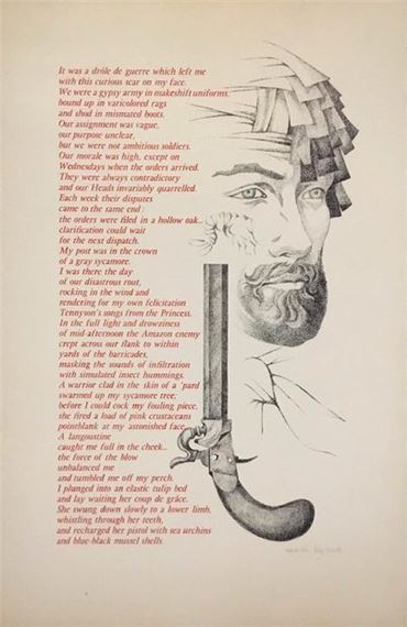 BURNETT Virgil Lithograph signed in the by Virgil Burnett