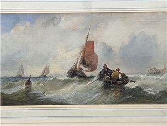 Fishing boats offshore - William James Durant Ready