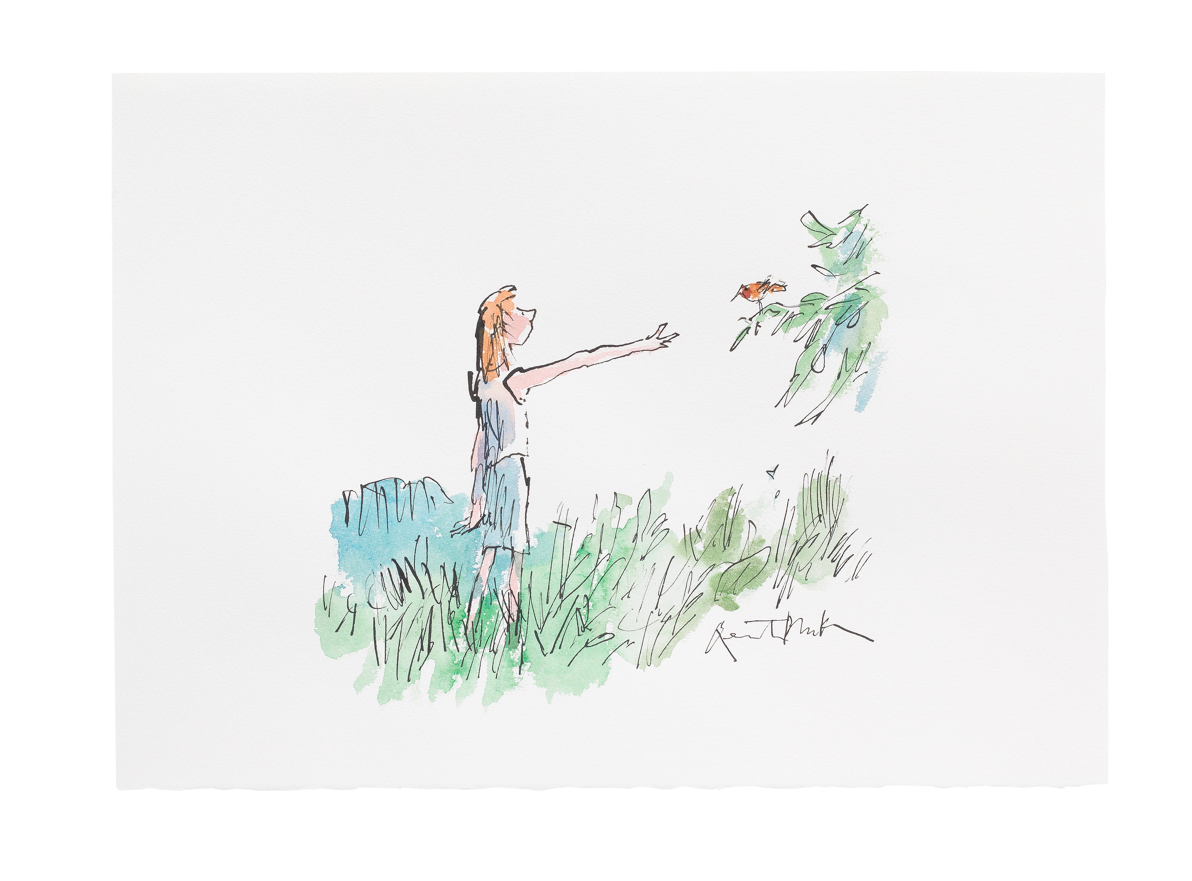 Quentin Blake | Taming a Bird (2022) | MutualArt