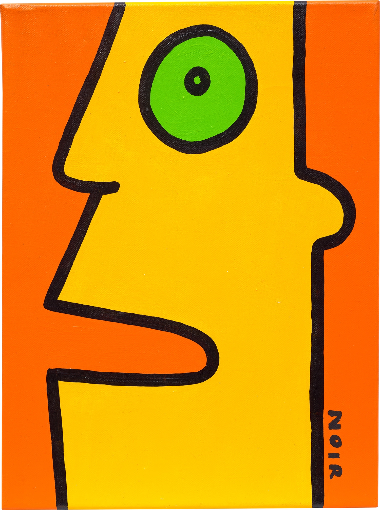 Artwork by Thierry Noir, Two works: (i) Ich Schwitze Ungern Deshalb Ganz Ruhig!; (ii) I Think About Something Hou La La It Is So Important I Have To Write It Down Immediately, Made of acrylic on canvas