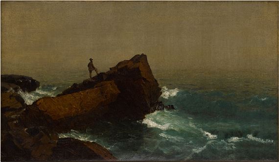 A Study from Nature (Mount Desert, Maine) by Sanford Robinson Gifford, Executed in 1864