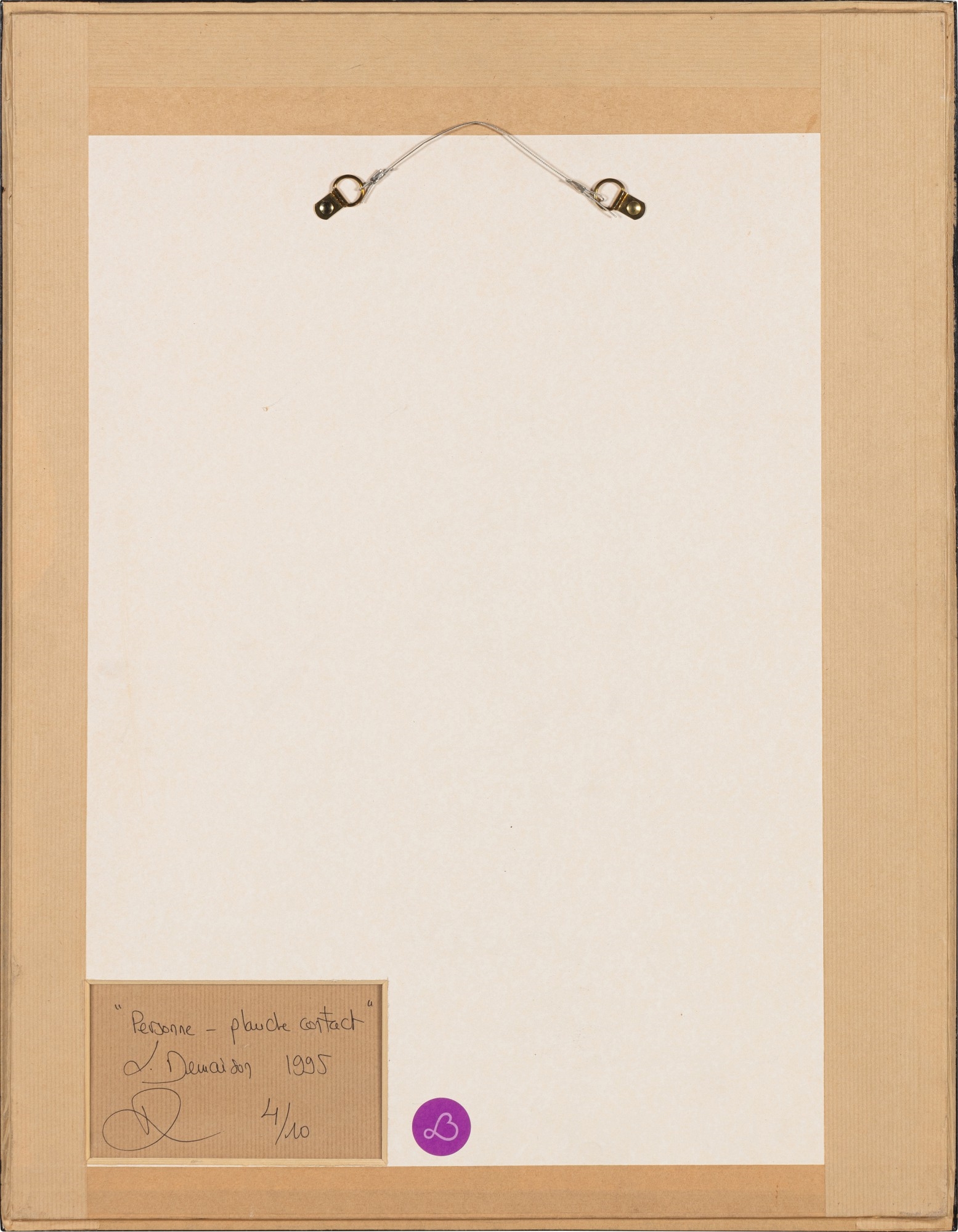 Artwork by Laurence Demaison, Personne - planche contact, Made of silver print