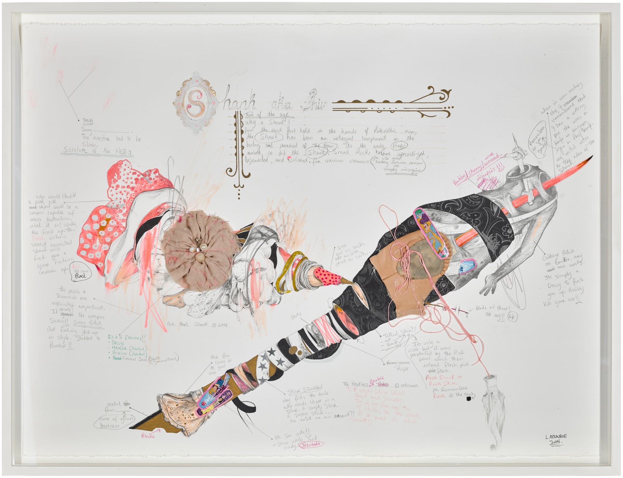Artwork by Lavar Munroe, Untitled, Made of mixed media on paper
