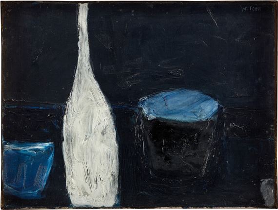 Bottle Still Life by William Scott, Executed in 1958