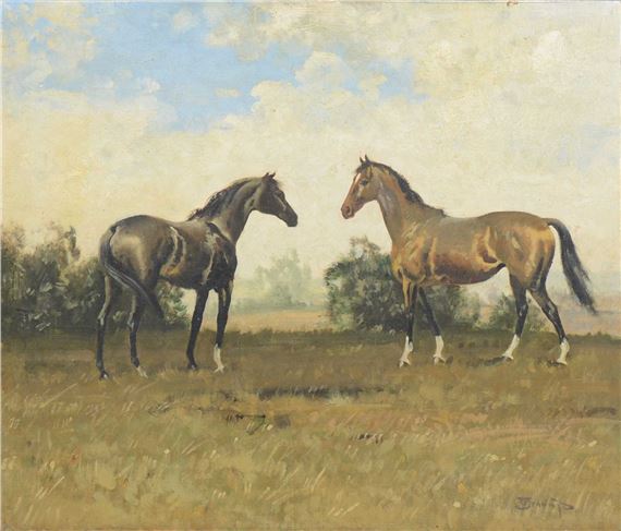 Walter Robin Jennings, horses, and H Hardey Simpson, horses and logger. by Walter Robin Jennings
