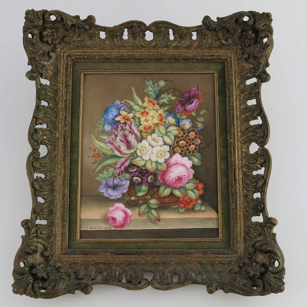 James Rouse | a Derby porcelain botanical plaque | MutualArt