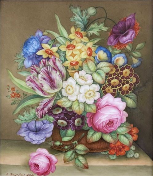 James Rouse | a Derby porcelain botanical plaque | MutualArt