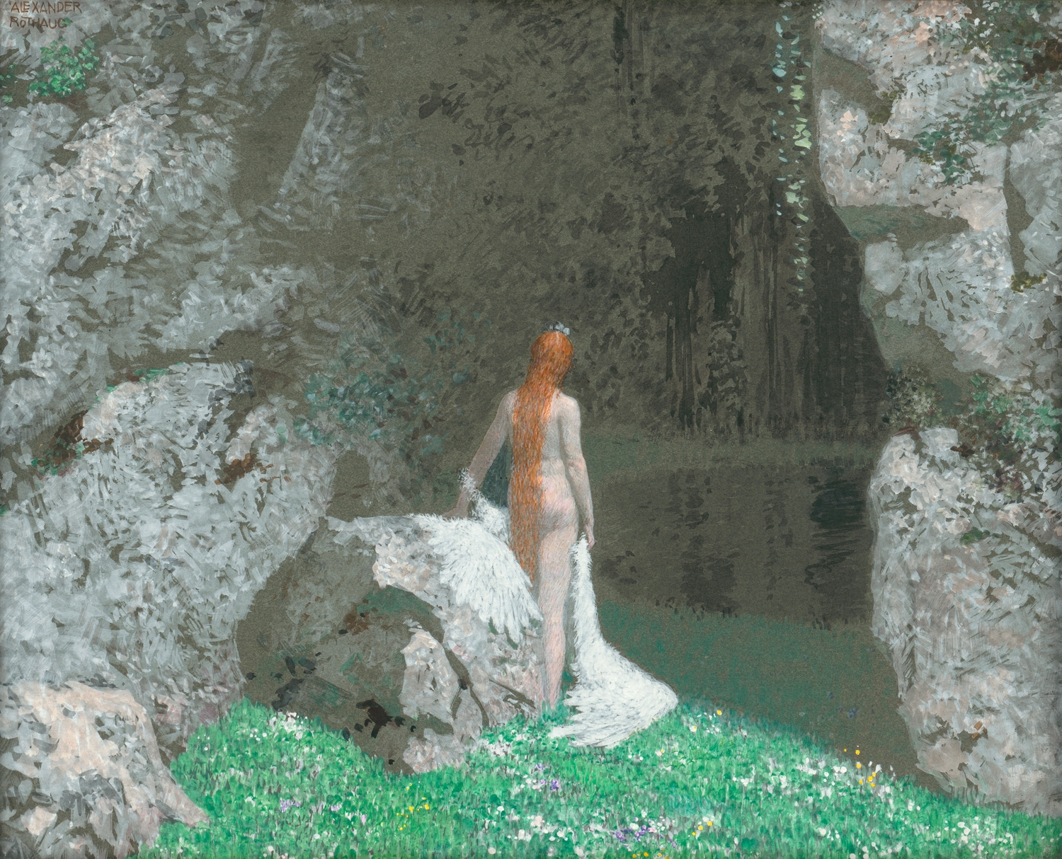 Schwanenjungfrau by Alexander Rothaug, Wohl um 1912
