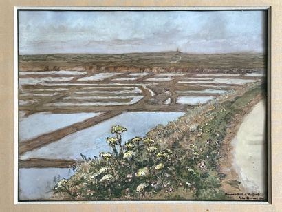 Salt marshes in R by Alexis De Broca, dated 1930