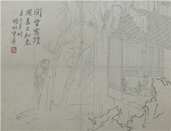 Scholar in Temple' - Ding Xianghua