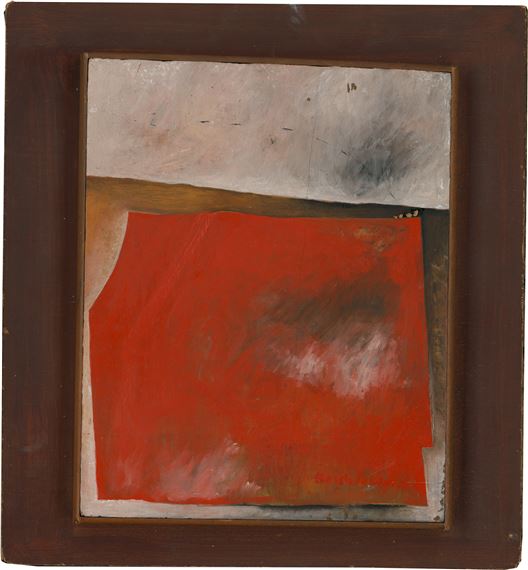 Kleines Bild mit roter Fläche by Alexej Iljitsch Baschlakow, 1962