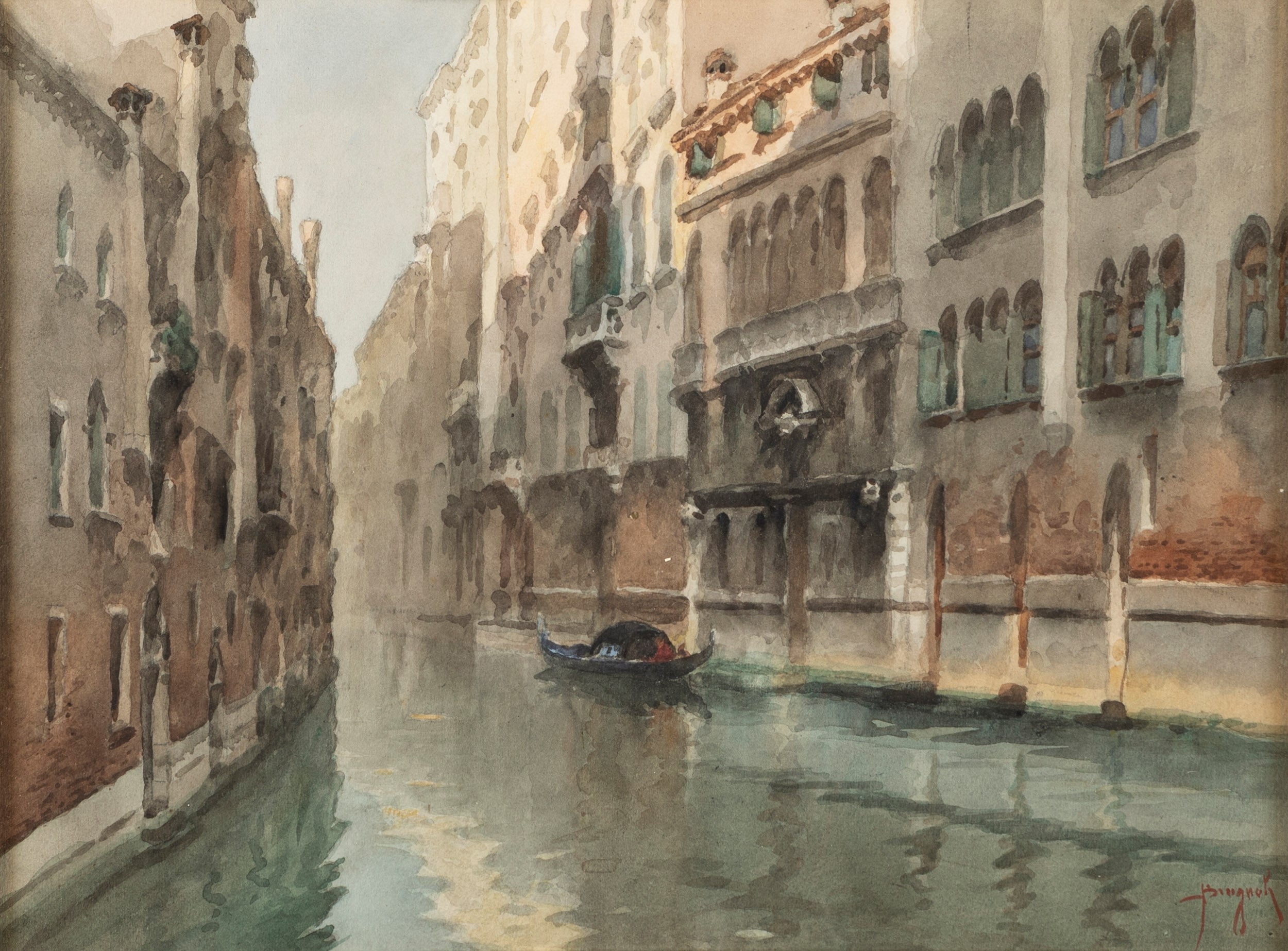 Artwork by Emanuele Brugnoli, Internal canal, Made of watercolour on card