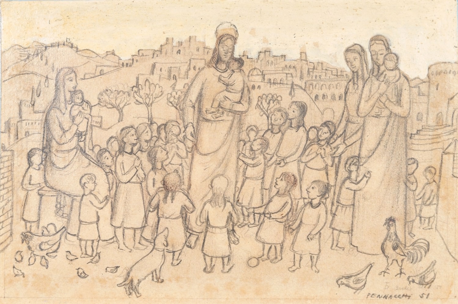 Jesus Entre Crianças by Fulvio Pennacchi, 1951