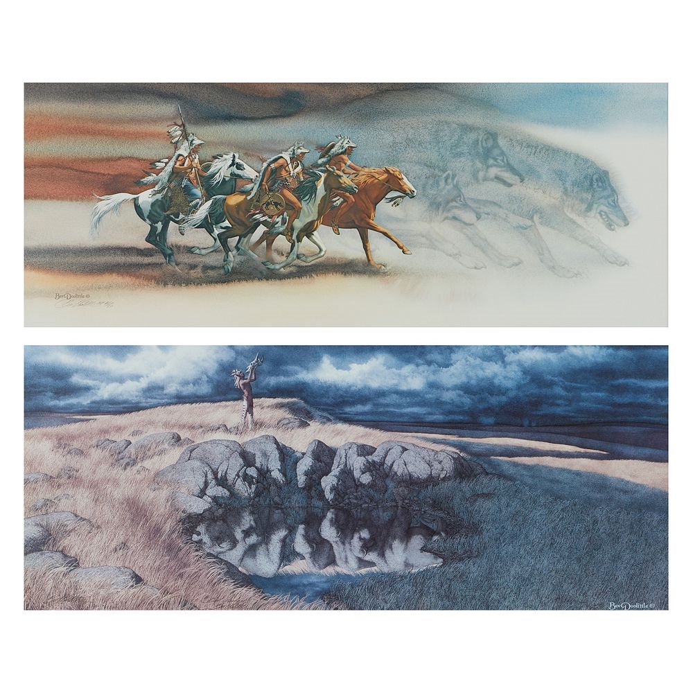 Bev Doolittle | Wolves of the Crow, Calling the Buffalo | MutualArt