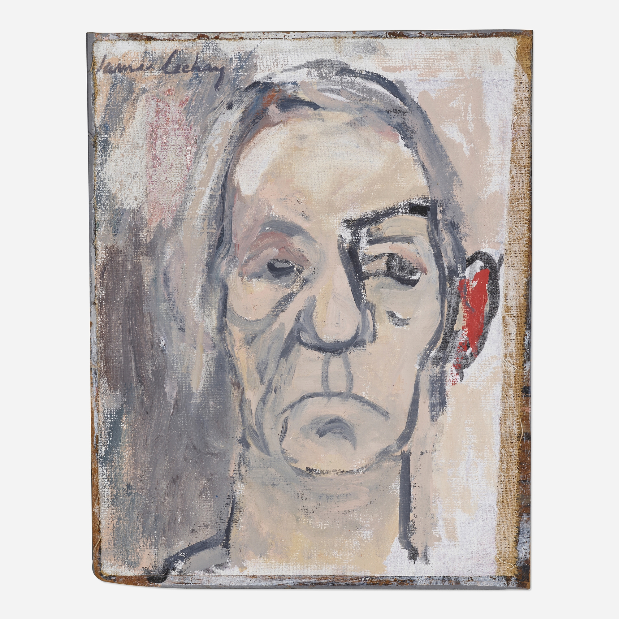 Artwork by James Lechay, Self-Portrait Homage to Van Gogh, Made of oil on canvas