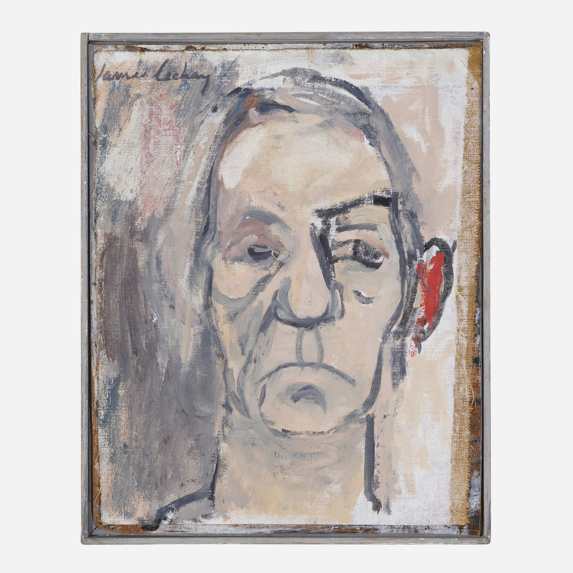 Artwork by James Lechay, Self-Portrait Homage to Van Gogh, Made of oil on canvas