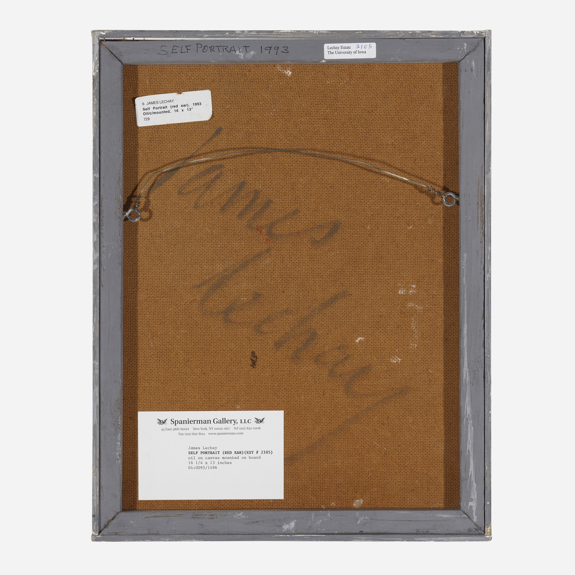 Artwork by James Lechay, Self-Portrait Homage to Van Gogh, Made of oil on canvas