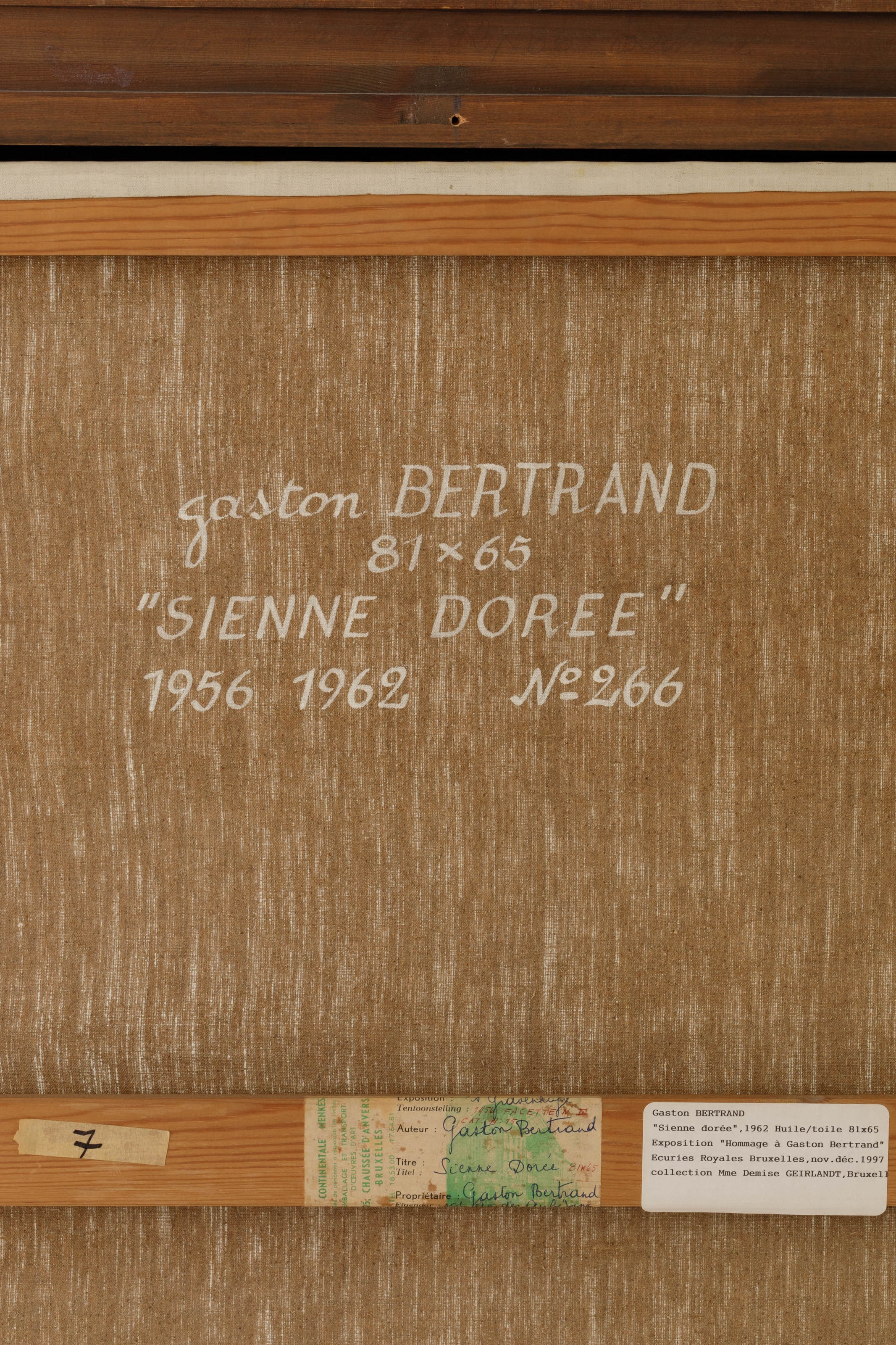 Artwork by Gaston Bertrand, Sienne dorée, Made of Canvas