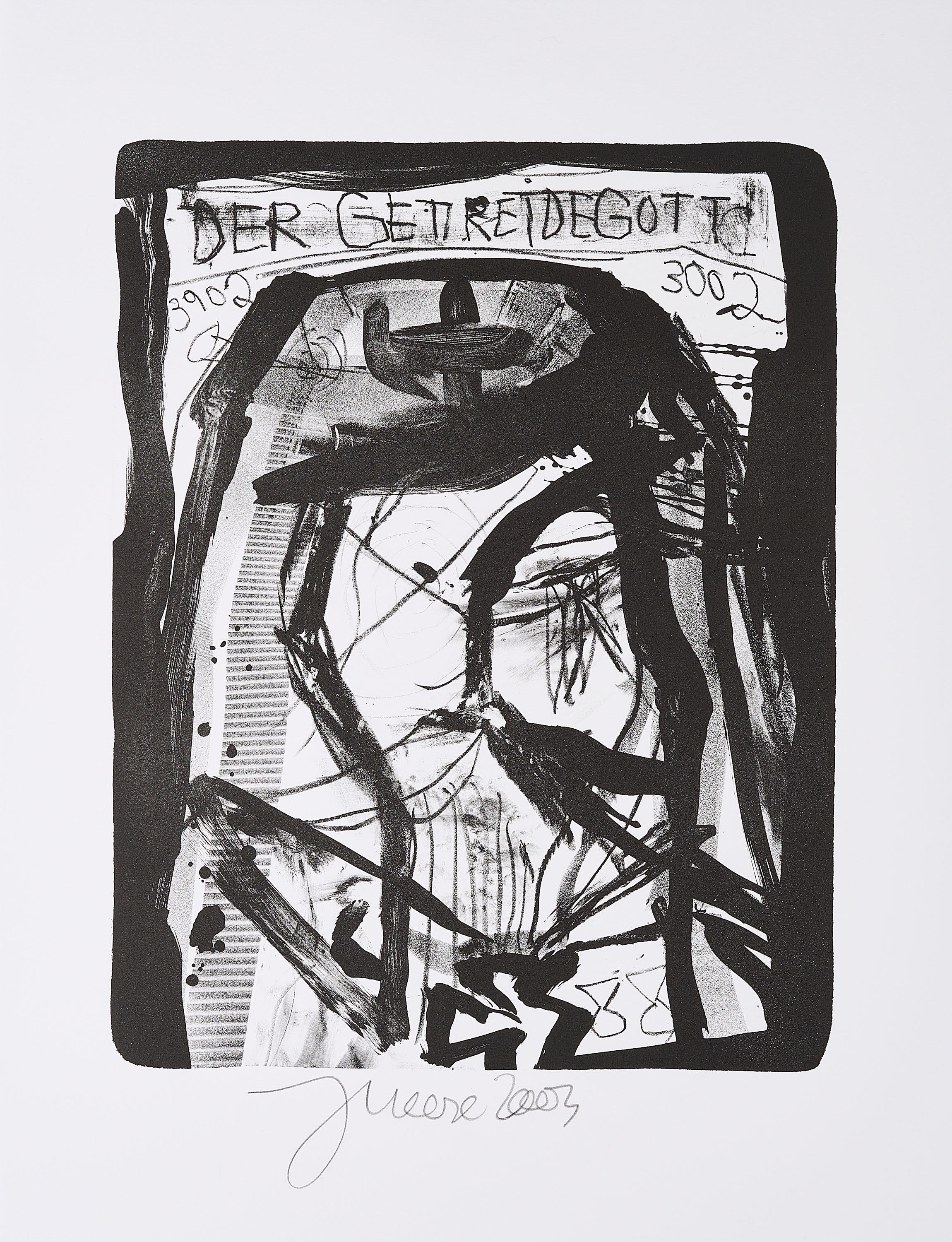 Artwork by Jonathan Meese, Mixed Lot of 5 Lithographs., Made of Lithograph on BFK RIVES