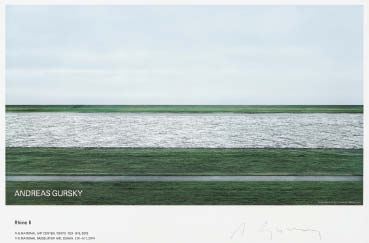Rhine II (poster) by Andreas Gursky