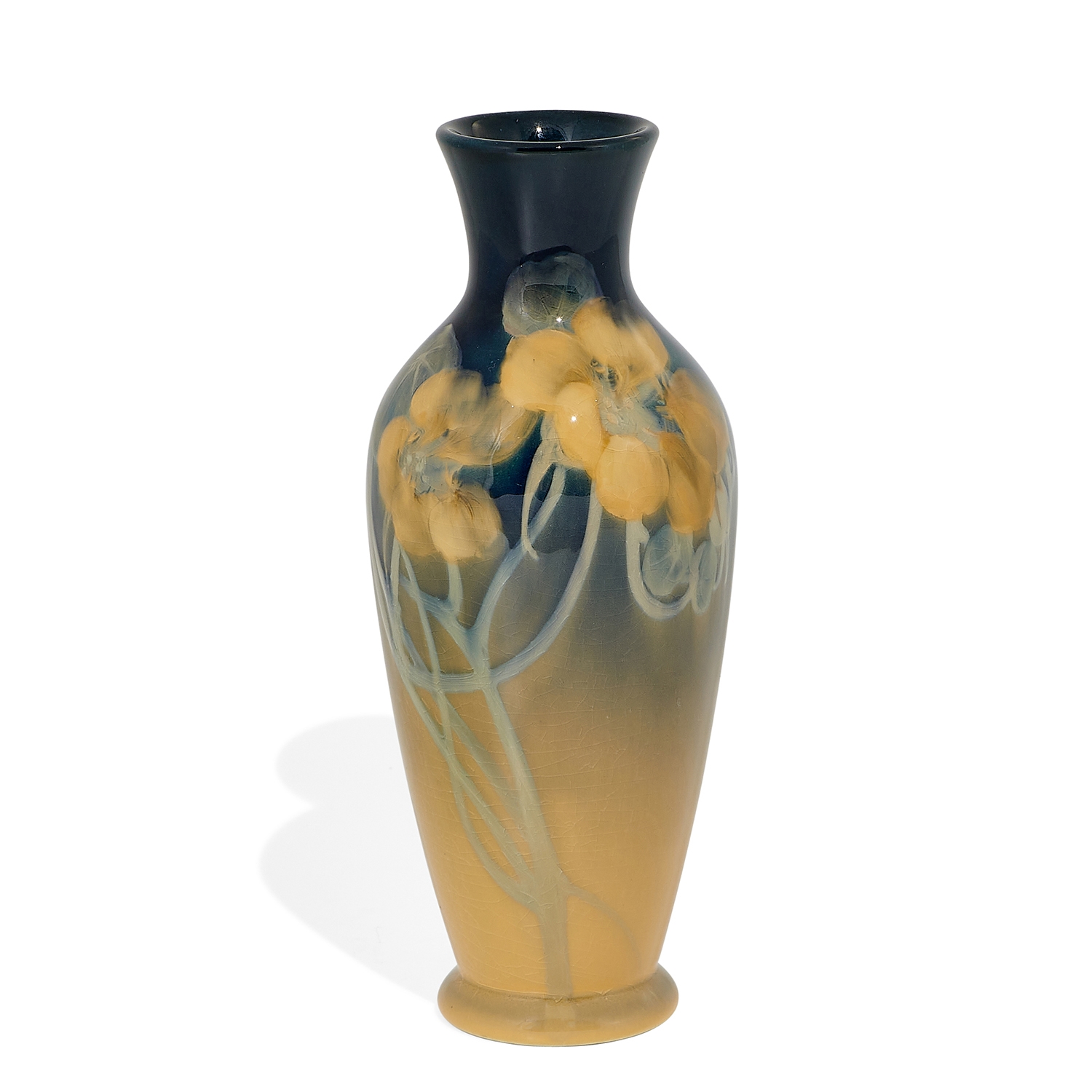 Rose Fechheimer | Rookwood Pottery colorful earthenware Iris glaze vase ...