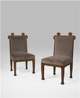 PAIR OF SIDE CHAIRS FOR THE WILLIAM S. KIMBALL HOUSE, ROCHESTER, NEW YORK - Louis Comfort Tiffany