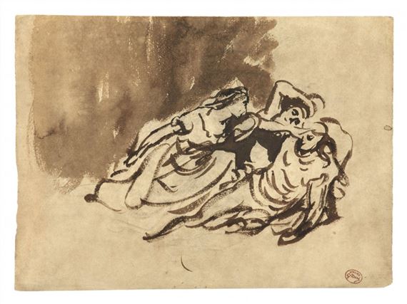 Etude pour l'assassinat de Henri d'Allemagne by Gustave Doré