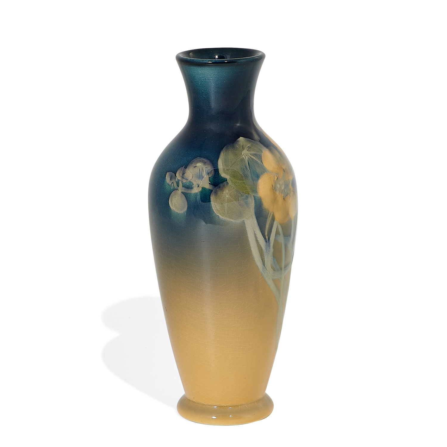 Rose Fechheimer | Rookwood Pottery colorful earthenware Iris glaze vase ...