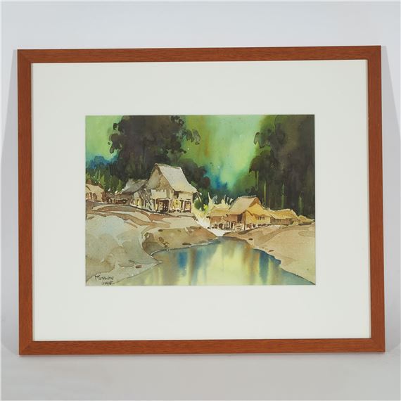 Kampung Houses/Seaside Villages by Yong Mun Sen, 1945