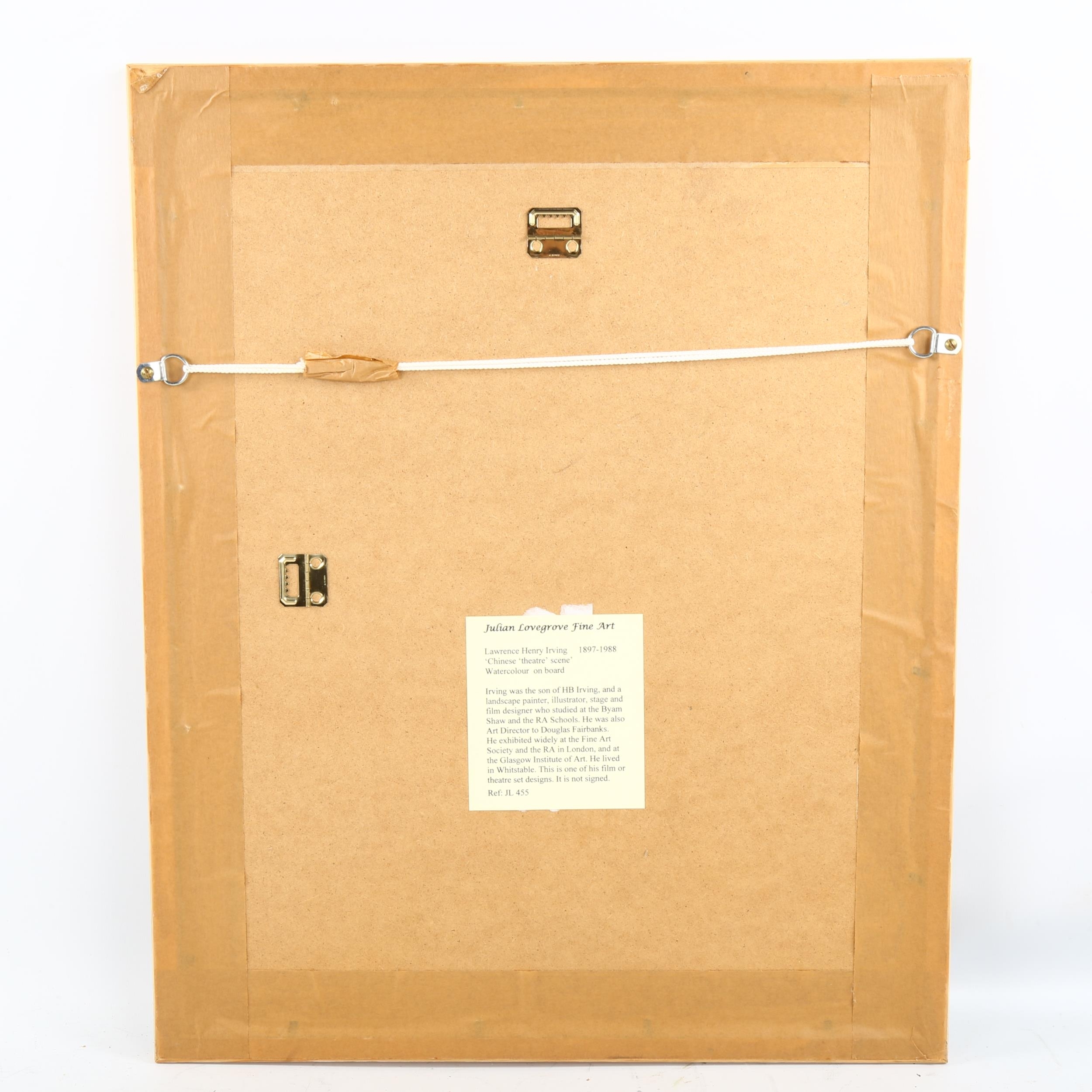 Artwork by Laurence Henry Forster Irving, Chinese theatre scene, Made of watercolour