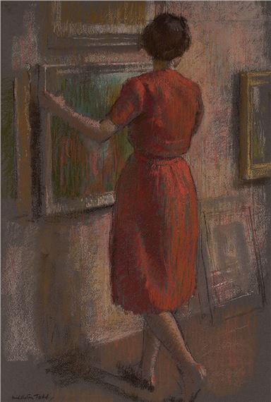 THE RED DRESS by Arthur Ralph Middleton Todd