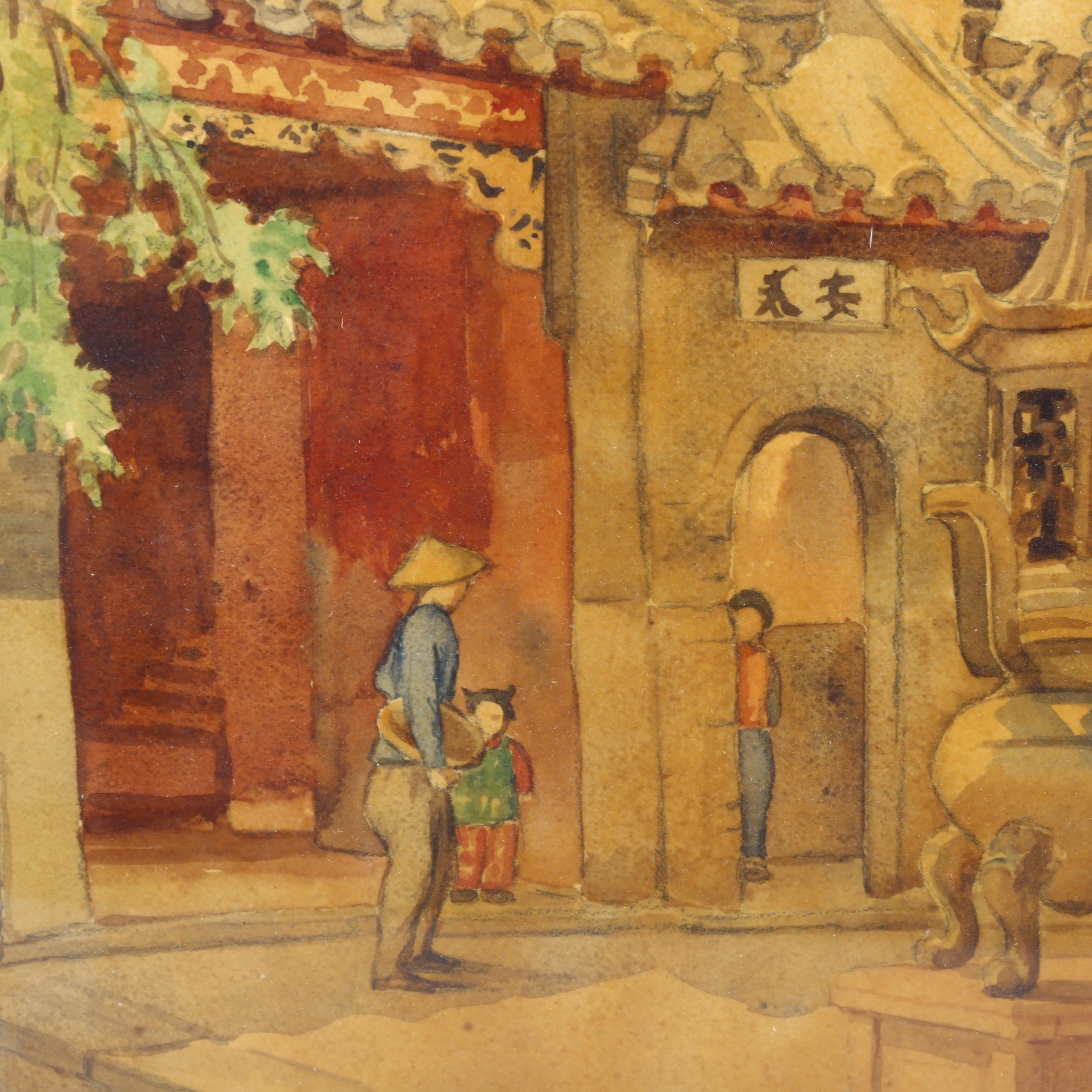Artwork by Laurence Henry Forster Irving, Chinese theatre scene, Made of watercolour