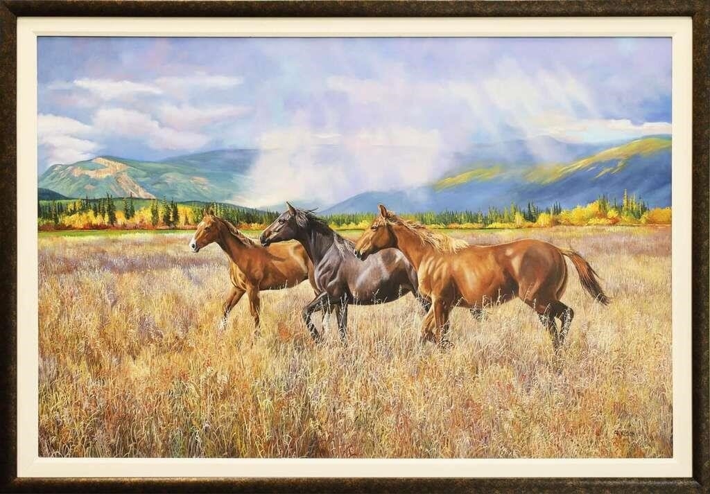 Artwork by Andrew Kiss, LIGHT SHOWERS, Made of oil on canvas