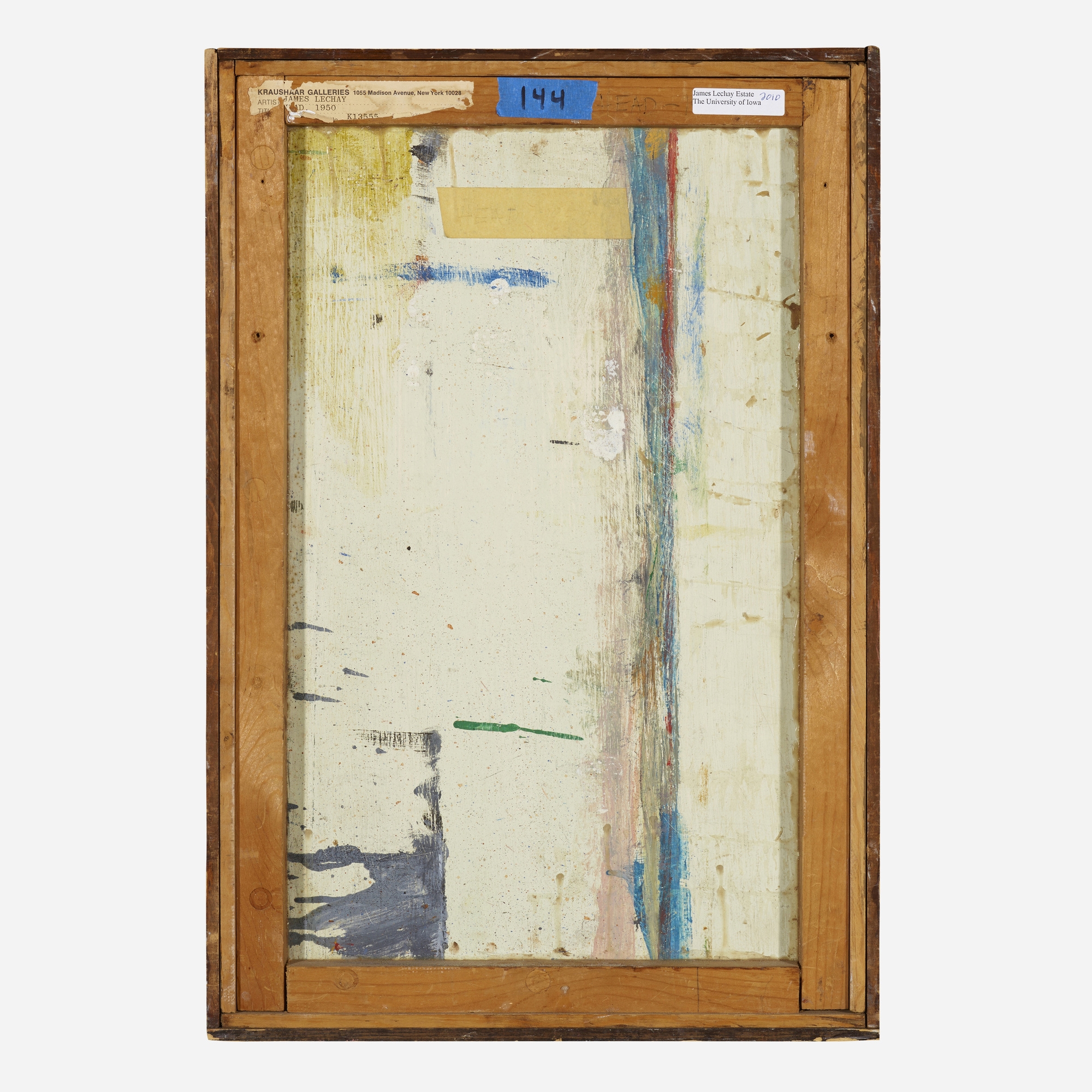 Artwork by James Lechay, Head, Made of oil on linen laid to board