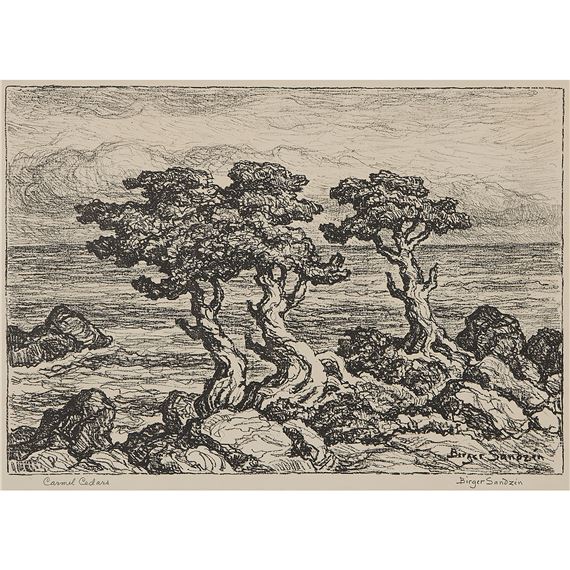 Carmel Cedars by Birger Sandzén, 1951