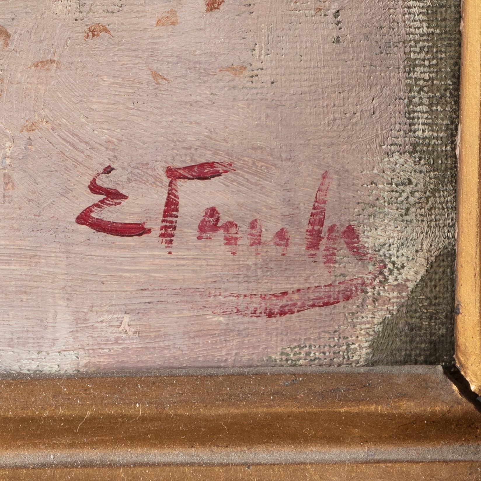 Artwork by Eugen Taube, Forest View, Made of oil