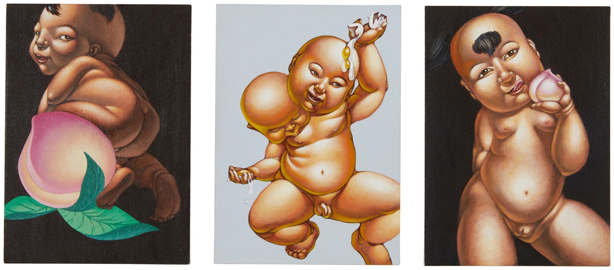 Artwork by Huynh Phung, #2, #7 and #13, Made of Acrylic on wood panel