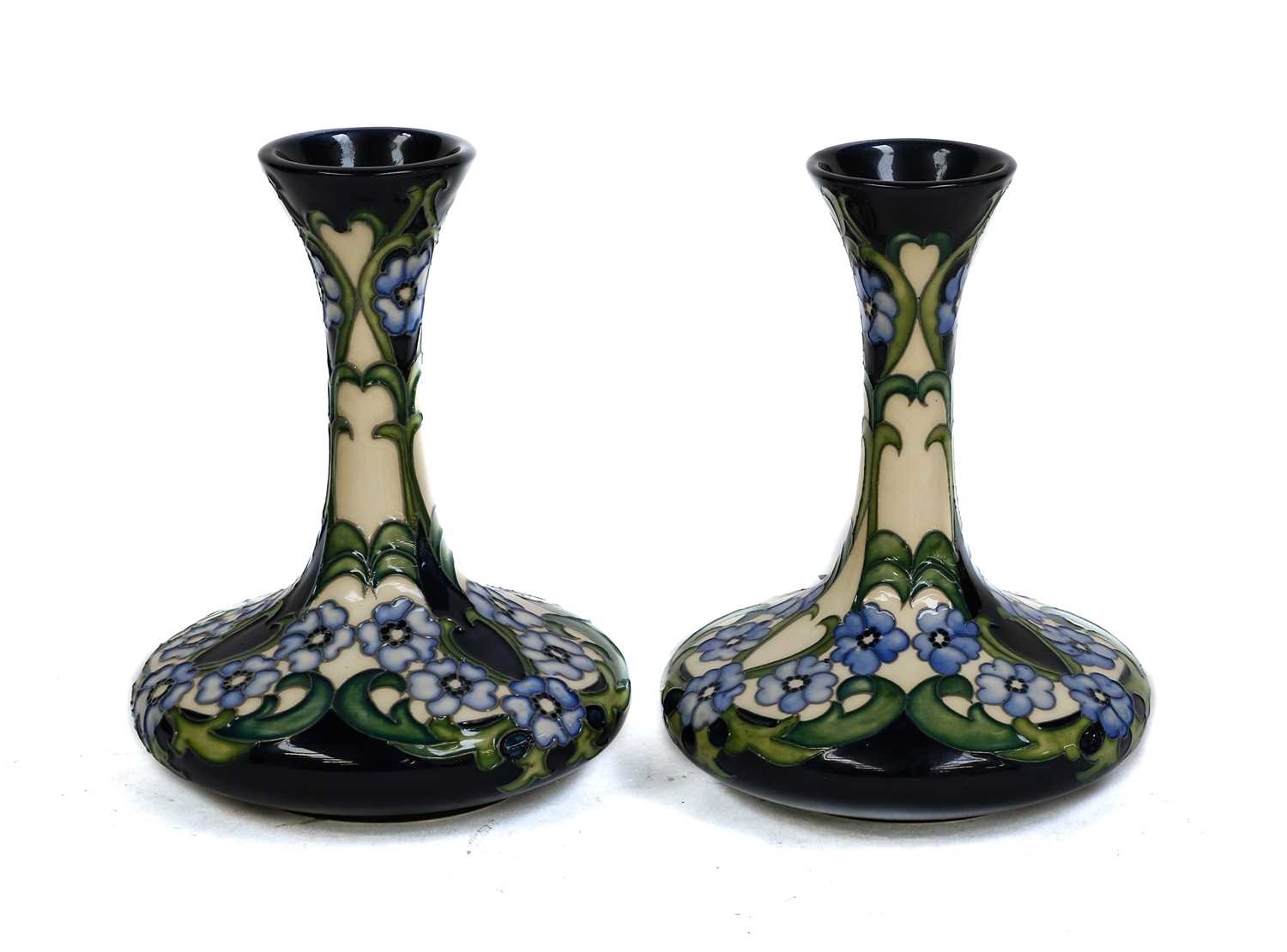 Rachel A pair of modern Moorcroft vases MutualArt
