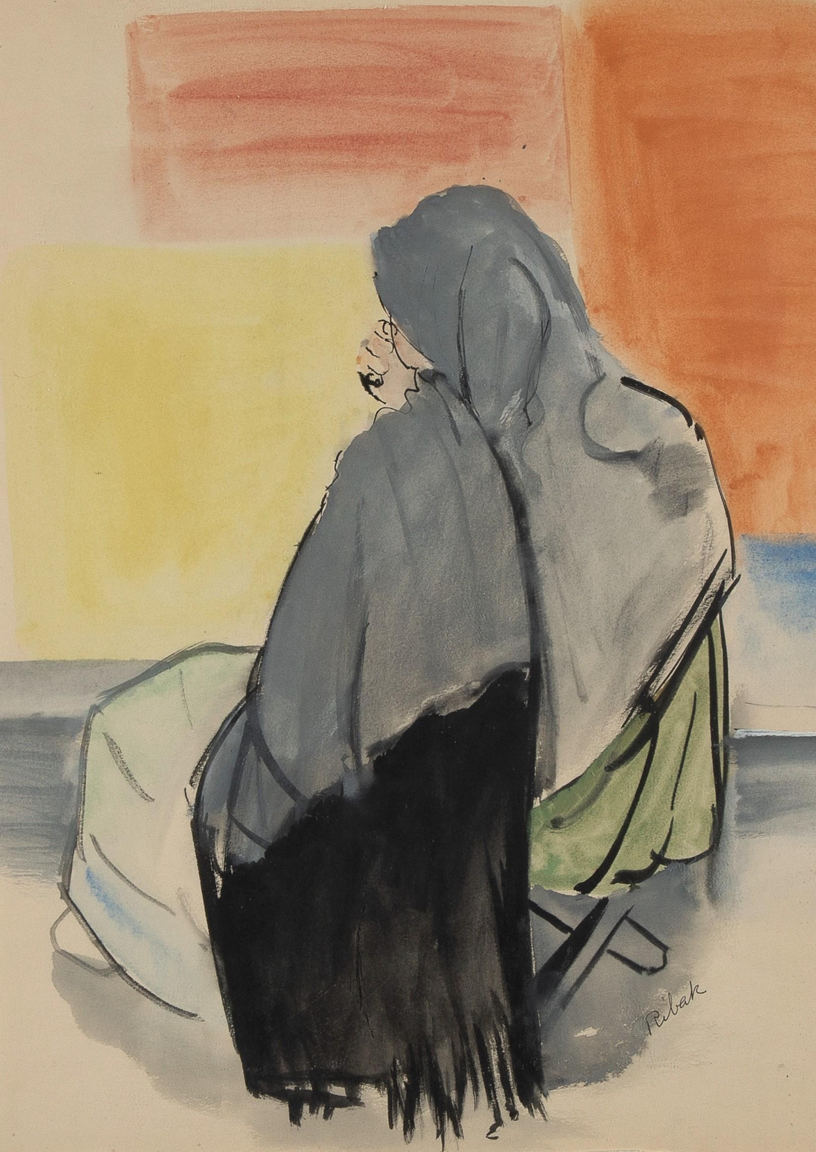Louis Ribak | Untitled (Seated Figure) | MutualArt