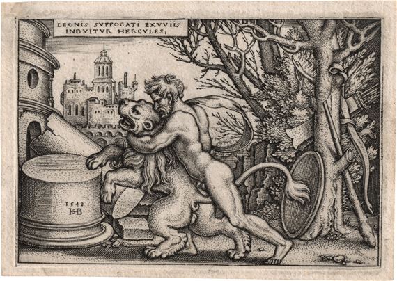 Taten des Herkules by Hans Sebald Beham, 1545, 1548
