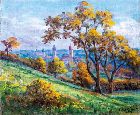 Nagybányai táj by Sebestyén Shakirov, 1940