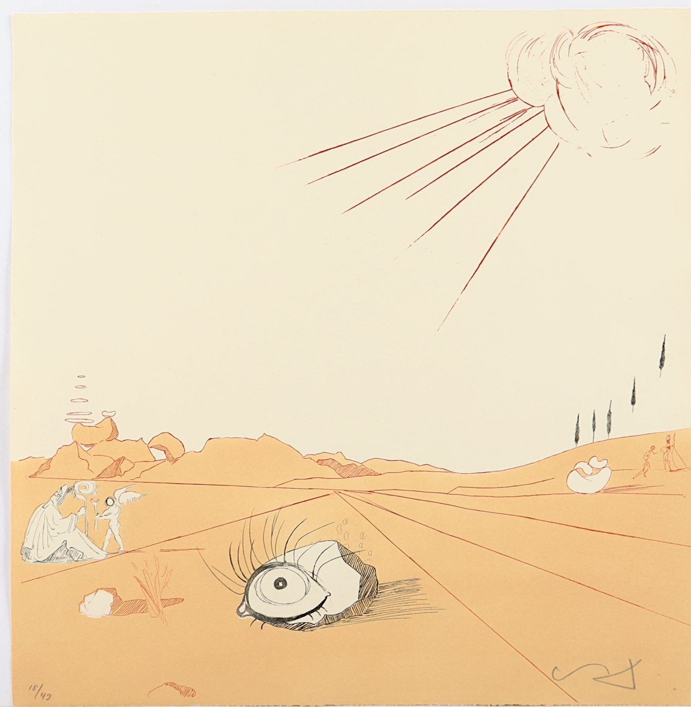 Aparición De Un Rostro Y Un Frutero En La Playa Salvador Dalí | Annual Easter Plate, Easter Christ (1972) | MutualArt