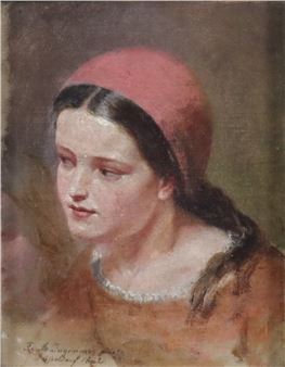 Liebreizendes Mädchenporträt - Franz Maria Ingenmey