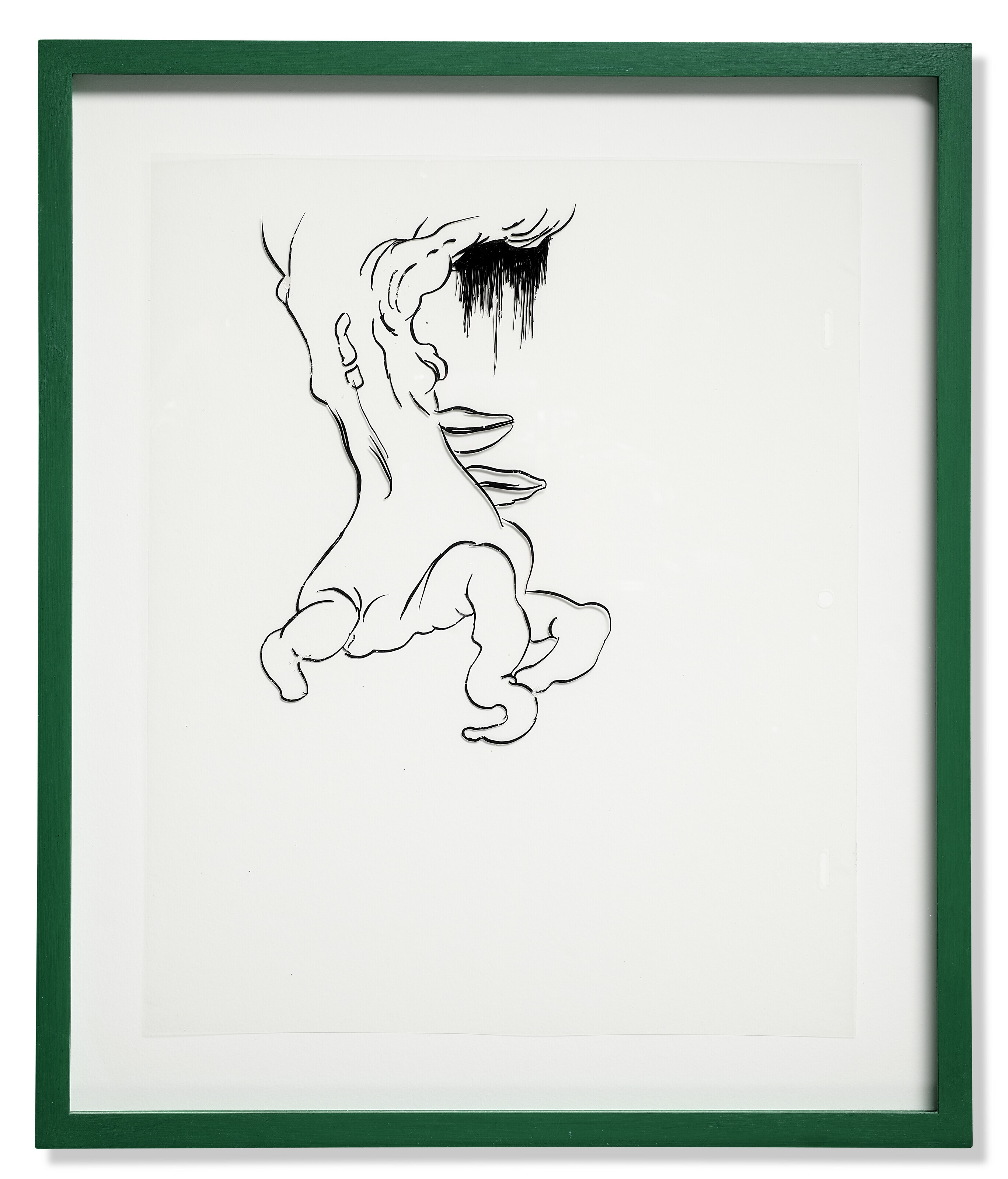 Artwork by Peter Wächtler, Senza titolo (Far Out), Made of INK ON CLEAR CELLULOID LAID DOWN ON CARDBOARD