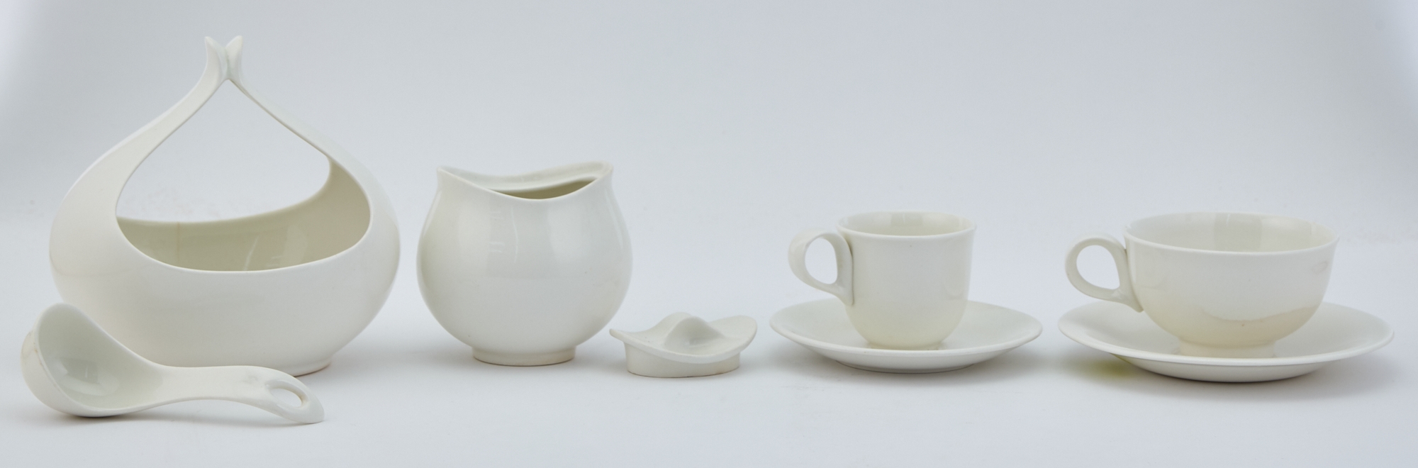Artwork by Eva Zeisel, Assembled Eva Zeisel Porcelain Dinner Service, Made of Porcelain