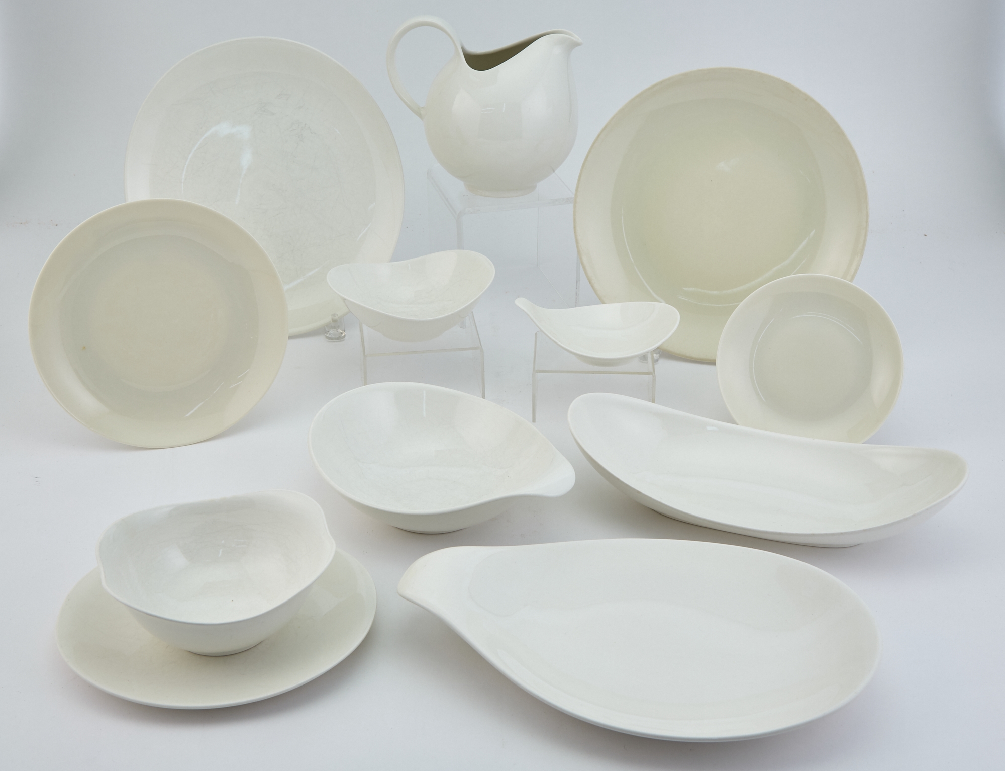 Artwork by Eva Zeisel, Assembled Eva Zeisel Porcelain Dinner Service, Made of Porcelain