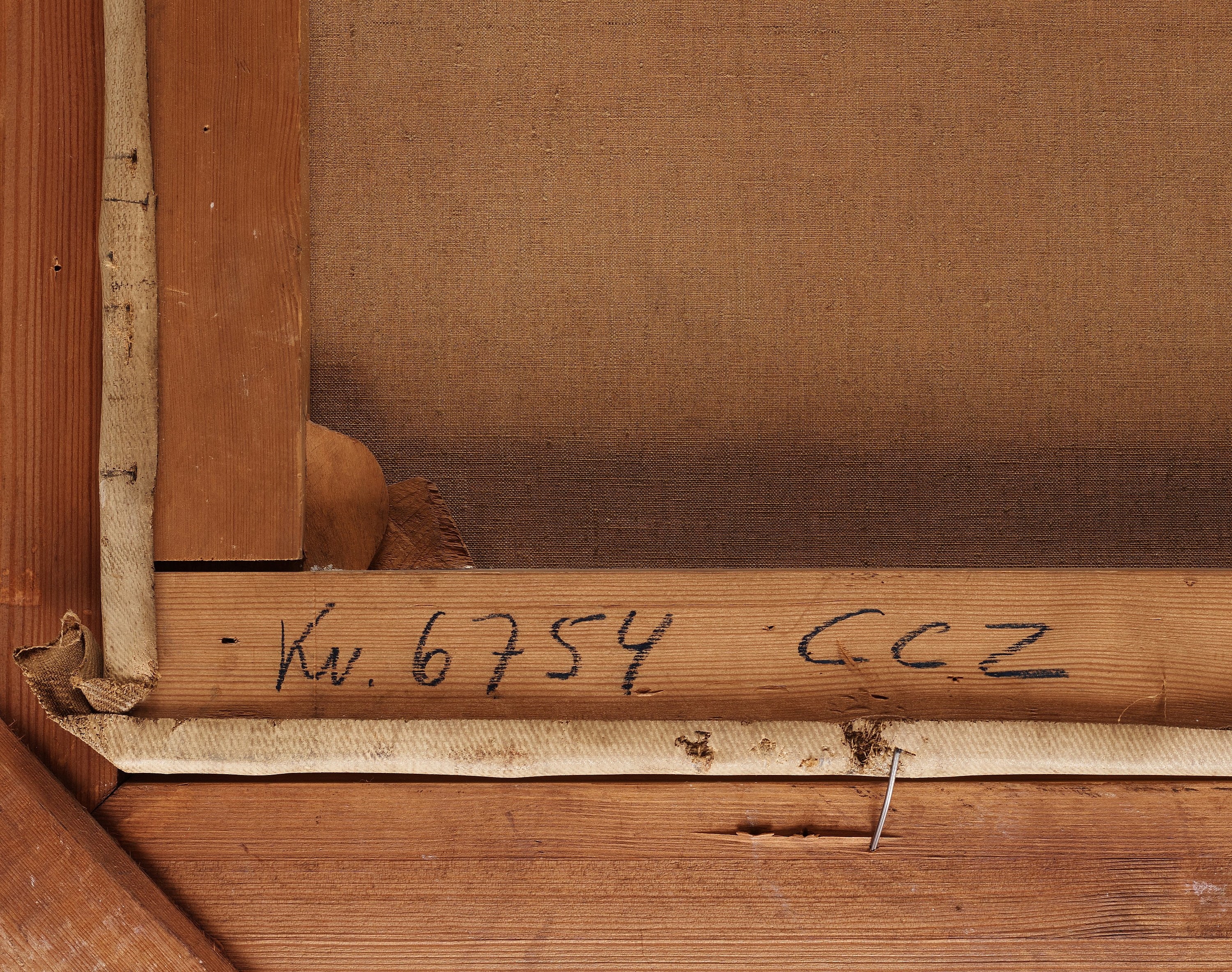 Artwork by Bruno Liljefors, "Katt och sädesärla" (Cat with wagtail), Made of Canvas