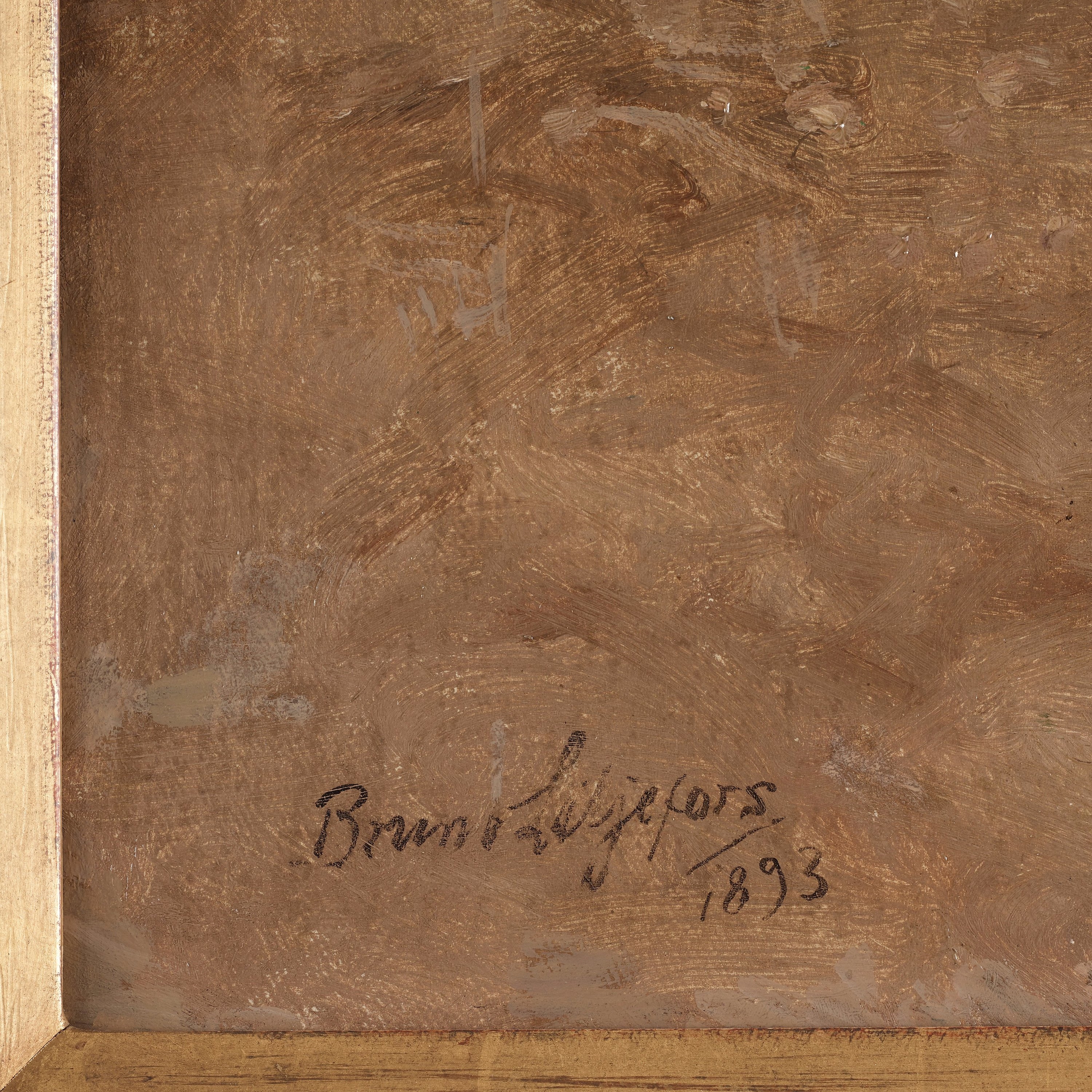 Artwork by Bruno Liljefors, "Katt och sädesärla" (Cat with wagtail), Made of Canvas